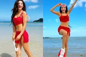 thumbnail - 46세 바다, 갈라진 복근까지…완벽 비키니 몸매