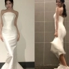 안유진, 순백의 드레스…운동화 신고도 완벽 