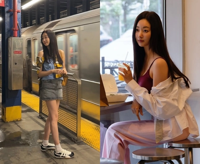 뉴욕 지하철에 ‘한국 미녀’…걸그룹인가 했더니 48세 여배우