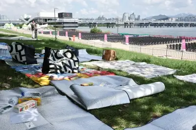 thumbnail - [포착] 돗자리 깔아놓고 “명당 30만원”… 여의도 불꽃축제가 뭐길래