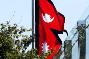 thumbnail - 조기 게양한 네팔 대사관