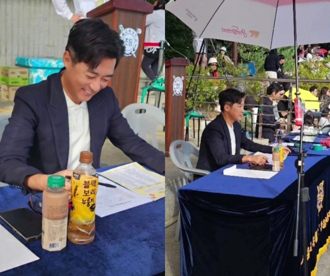 딸 운동회에 나타난 배우 포착…정장까지 차려입고 사회 봤다
