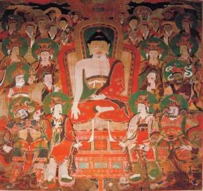 문화재청이 3일 보물 제1397호로 지정한 충북 영동 영국사 영산회후불탱(靈山會後佛탱). 문화재청이 차관청으로 승격하는데는 불교문화유산을 많이 갖고 있는 불교계의 지원이 한 몫을 했다.