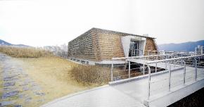 노출(露出)전시관.대성동고분군의 29호 목곽묘와 100여년 뒤 이를 파괴하고 설치한 39호 목곽묘를 발굴 당시 상태로 복원해 놓았다.