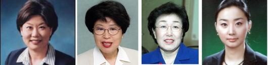 이혜훈(한나라당)   손봉숙(민주당)  한명숙(열린우리당)   곽민경(자민련)  /왼쪽부터
