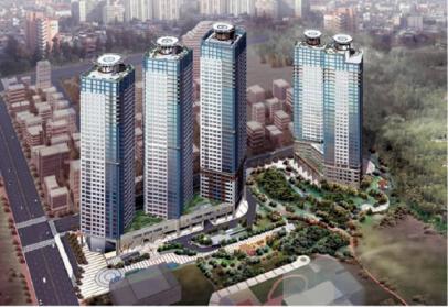 청약경쟁이 치열했던 용산 시티파크 조감도 서울신문 포토라이브러리