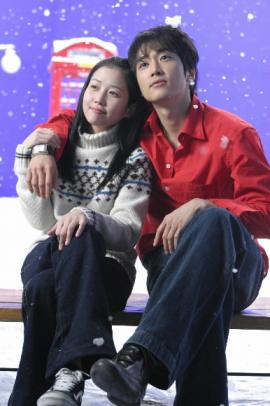 영화배우 송승헌과 정다빈.(영화'그놈은 멋…