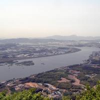 정상에서 바라본 한강