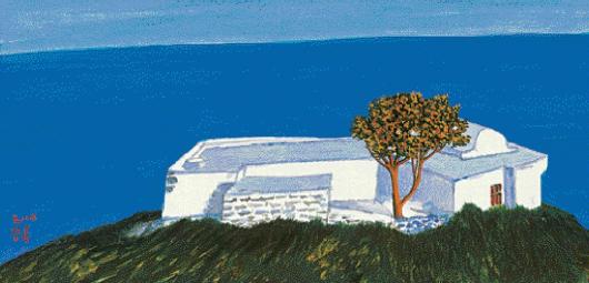 안창홍 ‘블루&화이트1’.36×21.5㎝.종이에…