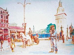 최민화 ‘에기나 섬에서’.54×39㎝.종이위…