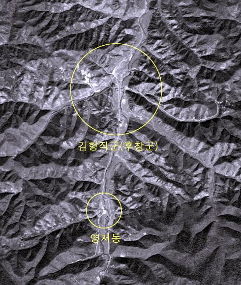 한국항공우주연구원의 다목적 실용위성인 아리랑 1호가 2000년 9월26일 촬영한 북한 한국항공우주연구원 제공
