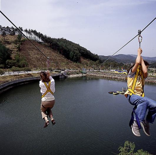 “꺄악∼ 떨어질 것 같아.그래도 재밌네.”…