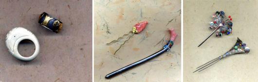 장신구로 화려하게 한복맵시를 살린다. 왼쪽부터 반지, 뒤꽂이·비녀·은칠보뒤꽂이는 박술녀한복(02-511-0617), 뱃씨댕기