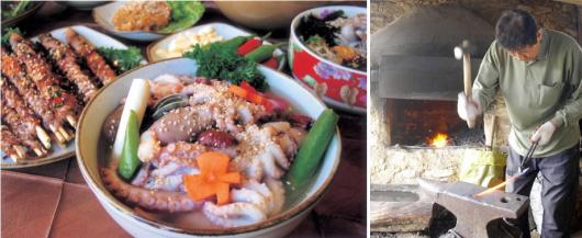 남도음식문화큰잔치에 출품한 ‘연포탕’과…