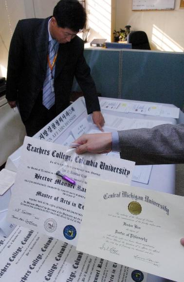 고졸 미국인 H가 국내 유수 사립대학에 교수…