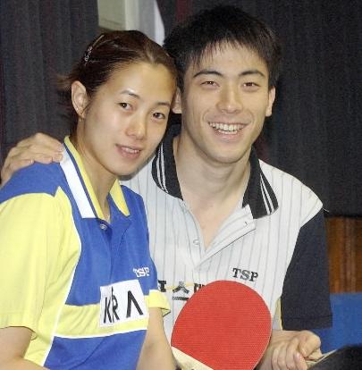 김승환(오른쪽)·궈팡팡