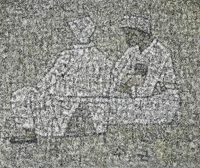 박수근 ‘노상’. 하드보드에 유채.21×24.…