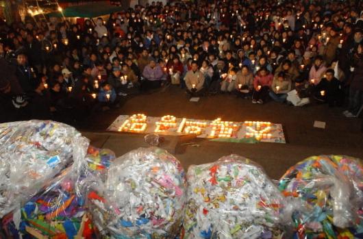 지율 스님 단식 100일째를 맞아 3일 저녁 서…