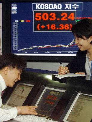 14일 코스닥지수가 17개월 만에 500선을 돌…