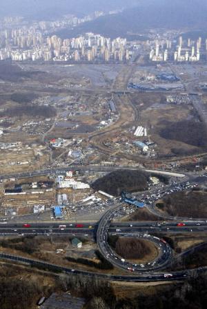 경기도 판교 신도시 개발 예정지역. 시민단…