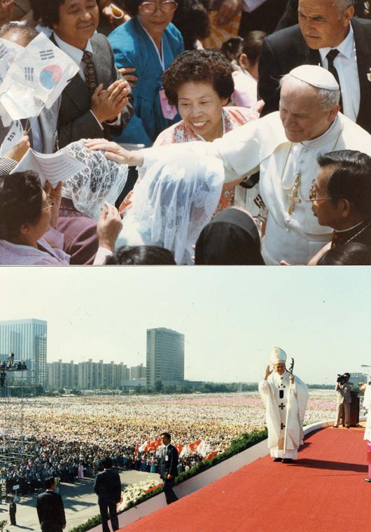 1989년 우리나라를 방문했을때의 교황의 모습. 서울신문 포토라이브러리