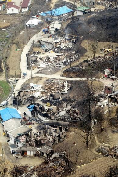 화마가 할퀴고 간 자리