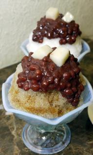 커피팥빙수와 밀크팥빙수
