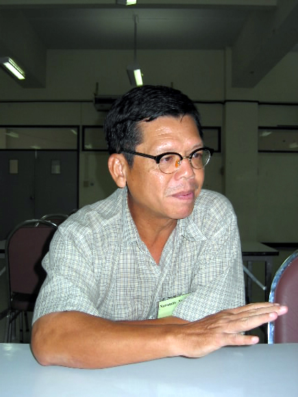 심포지엄 뒤 가진 별도 인터뷰에서 태국 평론가 나르밋 썩쑥이 아시아연대의 필요성과 한국의 역할을 강조하고 있다. 촌부리(태국) 조태성특파원 cho1904@seoul.co.kr