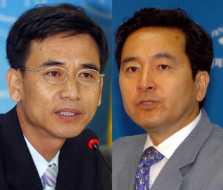 유시민의원(왼쪽)·심재철의원