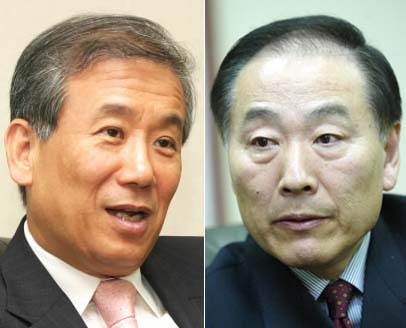 이상대 삼성물산건설부문 사장·박세흠 대우건설 사장(오른쪽)