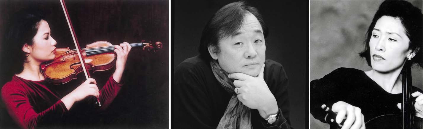 장한나(왼쪽부터)·백건우·정명화 씨