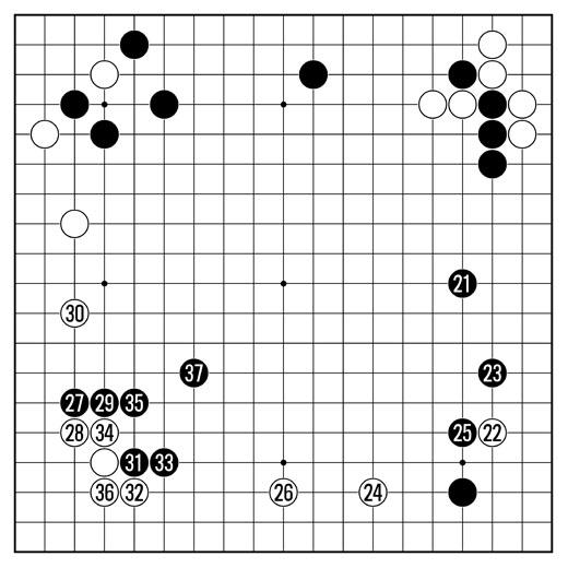 [제16기 비씨카드배 신인왕전 에선결승] 중복이 된 우변 흑 모양