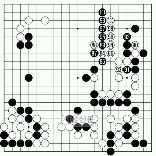[제16기 비씨카드배 신인왕전 본선 1회전] 백 대마의 사활은?