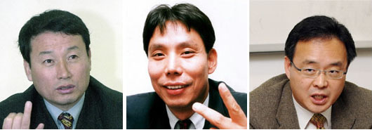 조영증 기술위원, 신문선 해설위원, 이용수 해설위원(왼쪽부터).