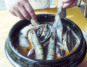 해물오리백숙