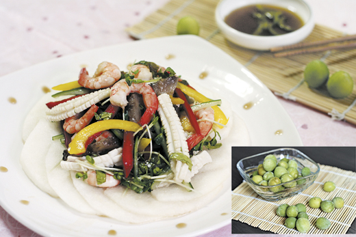 매실소스 해물냉채