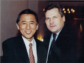 폴란드 대통령과 기념촬영(1998년)