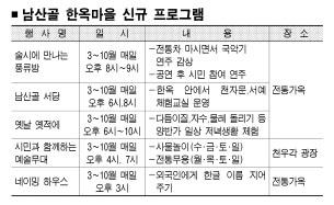 남산골 한옥마을 밤10시까지 연다