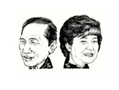 이명박 전 서울시장(왼쪽), 박근혜 전 한나라당 대표