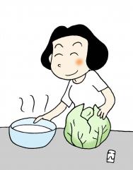 [생활의 지혜] 양배추 잎을 쉽게 뜯으려면