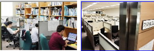 기존 송고실 ‘북적’ 통합 송고실 ‘썰렁’  외교통상부 출입기자들이 기사송고실 통폐합에 반대하고 있는 가운데, 정부의 사물 이전 통고시한인 26일 기자들이 광화문 외교부청사에 있는 기존 2층 기사송고실에서 기사를 작성하고 있는 반면 1층 통합 기사송고실은 텅 비어 있다. 손형준기자 boltagoo@seoul.co.kr