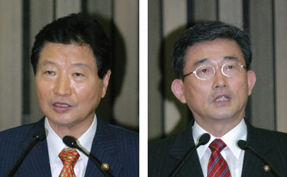 안상수 의원(왼쪽)·이한구 의원(오른쪽)