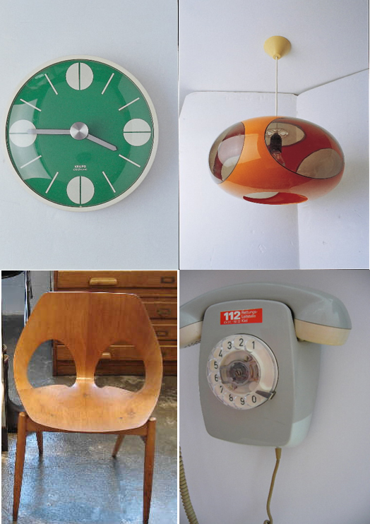 약간 낡은 듯한 나무와 마 소재를 사용해 편안하면서도 친숙한 느낌을 준다. 스프링컴 레인폴 제품. 유럽의 빈티지 시장에서 가져온 조명, 전화기, 사보제품. 유럽 빈티지 시장에서 구입한 의자, 시계. 홀페이퍼가든 제품.(큰사진부터 시계방향으로)