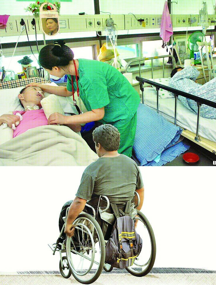 외국인노동자 전용의원에는 감기 같은 가벼운 질환을 방치하다가 병을 키워 입원한 중증 환자들이 적지 않다. 사진은 중환자실에 혼수상태로 누워 있는 조선족 환자와 의료진.