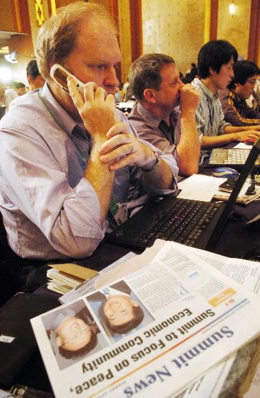  외신기자들 “바쁘다 바빠”