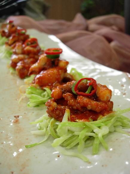 양배추를 이용한 낙지볶음