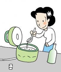 [생활의 지혜] 밥이 설 익었을 때