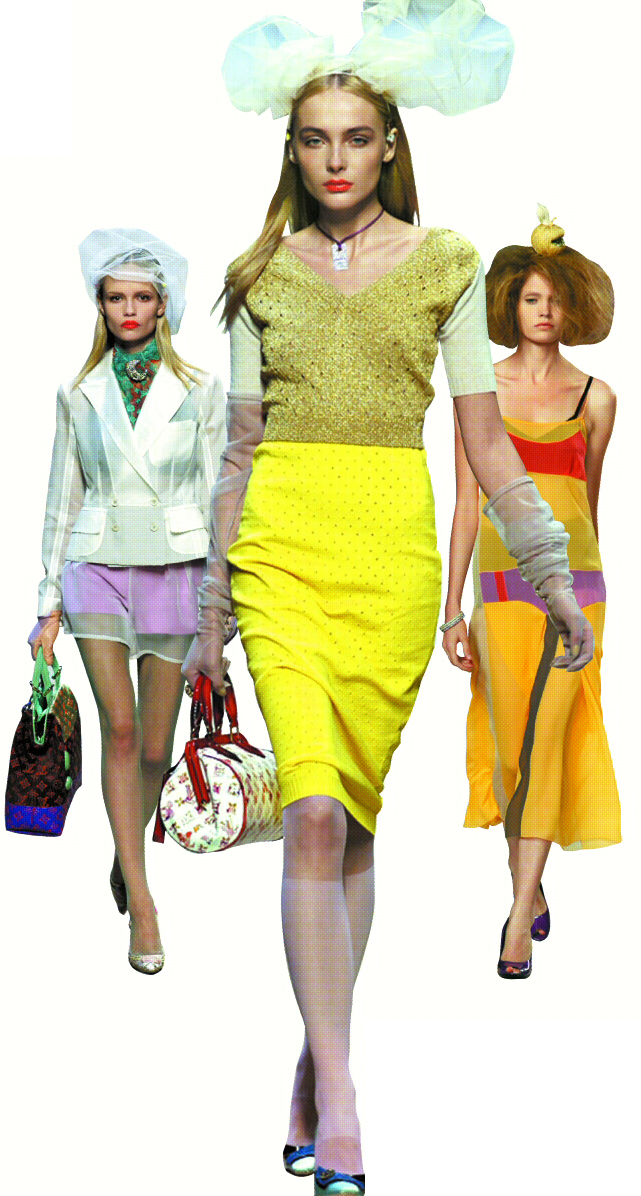 올봄에 유행할 색깔로 강력 추천되는 노랑 색은 전체적인 스타일에 강렬한 생동감을 더한다. 저렴한 가격, 다양한 색상. 무엇보다 자유롭게 연출할 수 있다는 장점 때문에 시폰도 각광을 받는다. 반짝이는 소재와 원색을 조합해 눈에 띄는 색감의 향연을 보여준 루이비통과 마크 제이콥스의 컬렉션.