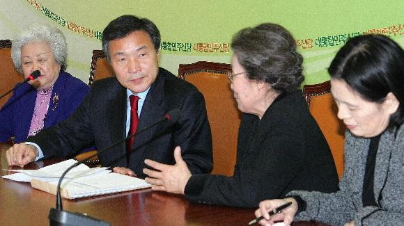 “여성부 폐지 말도 안돼”  대통합민주신당 손학규 대표가 16일 대통령직 인수위의 여성가족부 폐지에 반발하며 찾아온 여성계 인사들을 국회 통합신당 대표실에서 만나고 있다. 최해국기자 seaworld@seoul.co.kr