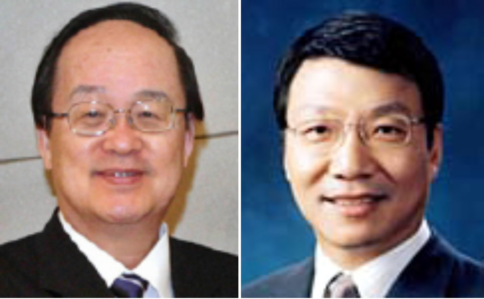 왼쪽부터 김학준 동아일보 회장, 김재호 동아일보 사장